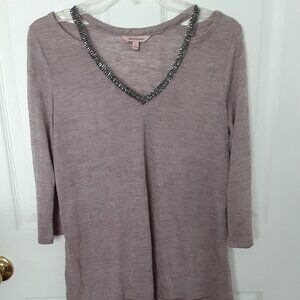 Juicy Couture  Size Medium Light Brown w/Jeweled Neckline.